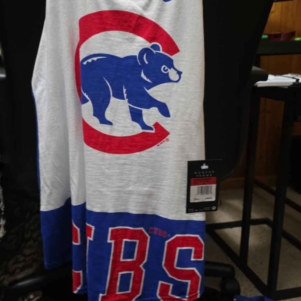 Nike White and Blue Tank Top